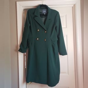 Modcloth Green Trenchcoat